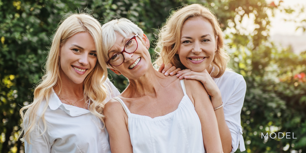 Three female models for All-on-4® Dental Implants.